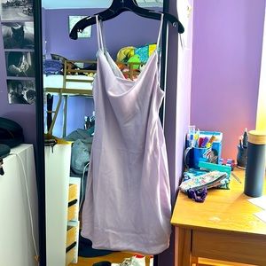 Purple satins mini dress